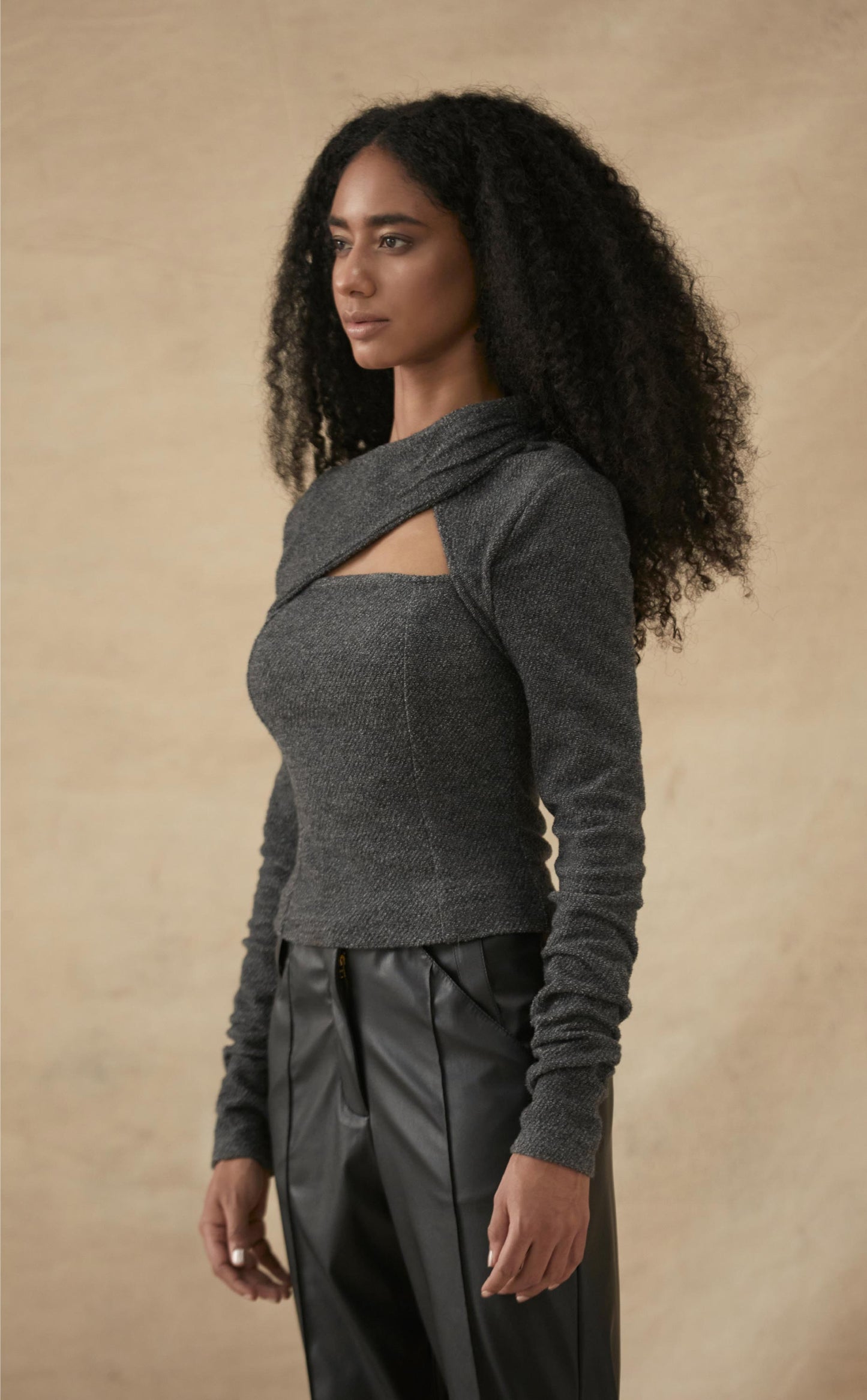 Bouclé Stretch Top