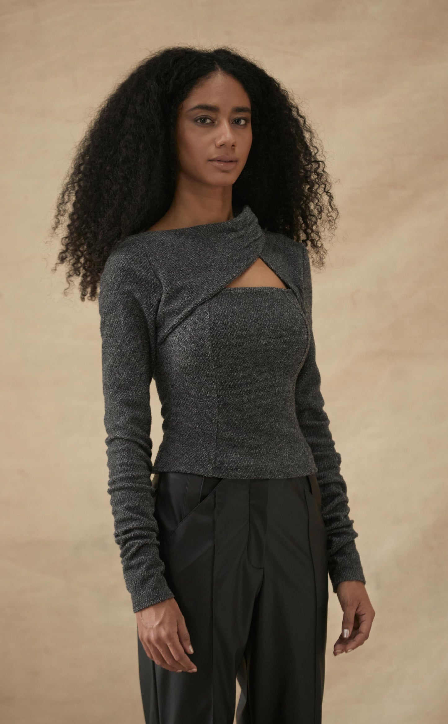 Bouclé Stretch Top