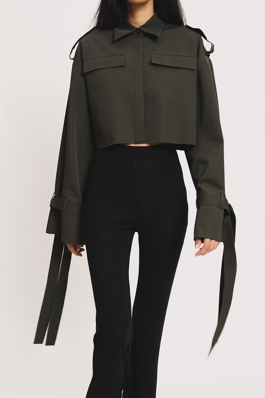 Reema Cropped Trench